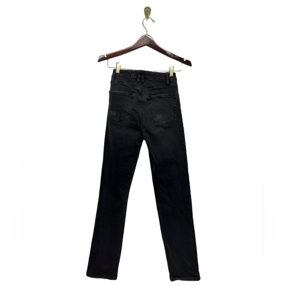 GOOD AMERICAN Good Classic Ripped Skinny Jeans Black206 24 - Picture 7 of 9